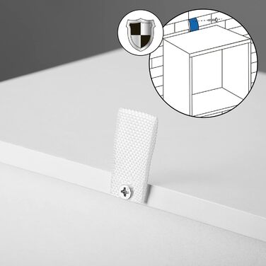 Книжкова полиця Casaria з 4 відділеннями 106x30x30 см, пристрій проти перекидання, захисні накладки на підлогу, вантажопідйомність 40 кг, вітальня, спальня, офісна полиця, окремостояча полиця, кубічна полиця, білий колір