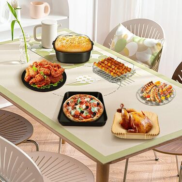 Аксесуари для фритюрниці, Аксесуари для фритюрниці з 9 предметів, Набір аксесуарів для фритюрниці, Аксесуари для фритюрниці, Аксесуари для фритюрниці з гарячим повітрям для фритюрниці 5.5 л