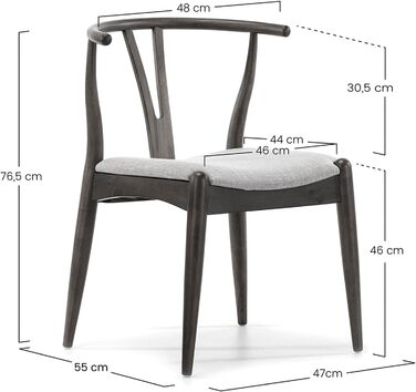 Комплект стільців VS Venta-stock, 2 шт., колір рустикальний горіх