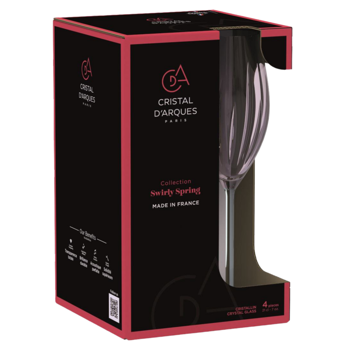 Набір келихів CD'A Swirly Spring, 4х210 мл (7224466)