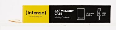 Зовнішній жорсткий диск Intenso Memory Case 500 GB (6,35 см (2,5 дюйма) 5400 об/хв, 8 МБ кеш-пам'яті, USB 3.2) чорний 500 ГБ (USB 3.2)