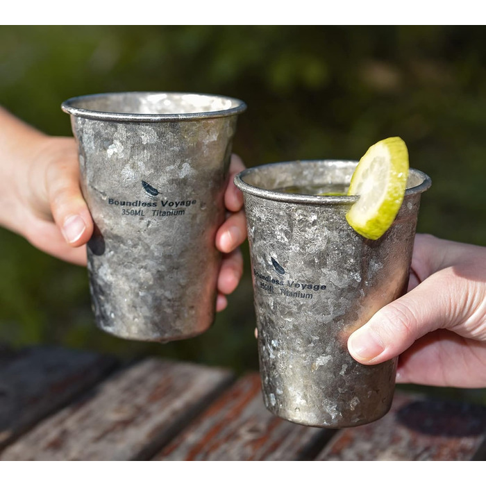 Мл титанова пивна кружка одношарова чашка кава чай кола чашка відкритий кемпінг подорожі легка чашка для води 12 унцій пікнік сад вечірка чашка фестиваль подарунок Ti3087D, 350