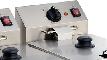 Електрична подвійна фритюрниця GastroHero ECO 1010 літрів зі зливним краном