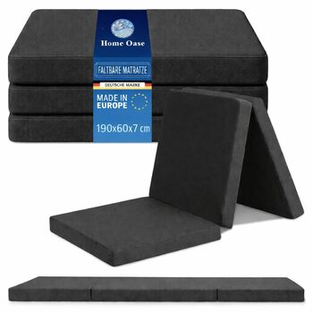 Гостьовий матрац 190x60x7 см Складаний матрац для гостей, кемпінгу, подорожей Компактний, зручний, портативний Зі знімним чохлом, який можна прати