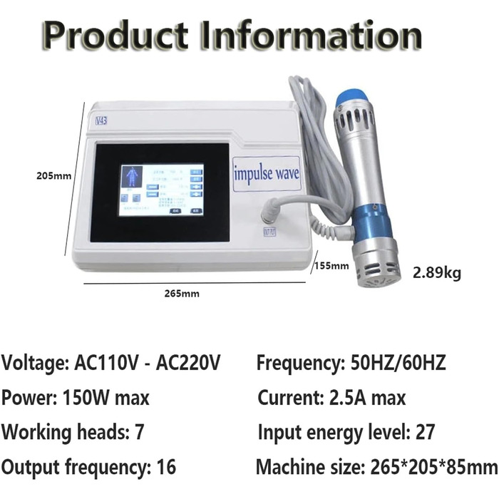 Аппарат ударно-хвильової терапії AMZCOM для розслаблення мязів та знеболювання хронічного болю