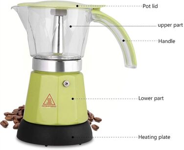 Електрична каструля для мока, авто, чайник, прикурювач, чайник, пляшка для чаю, кави, 850 мл, 24 В, розбірна конструкція (зелена)