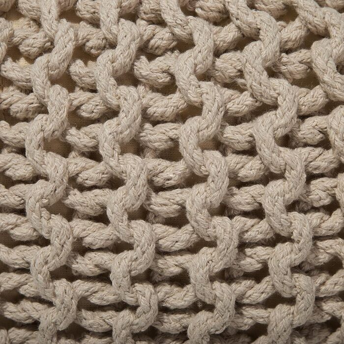 Модний пуф Beliani з бежевого бавовняного кольору 50x35 см Conrad