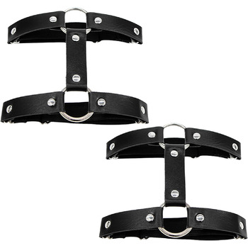 Стрічки для стегон comeondear, шкіра PU, чорні, регульовані, 2 шт.