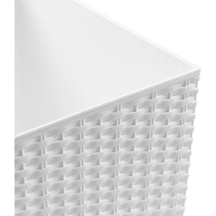 Літровий горщик з білим дном, 33 x 33 x 33 см. 32 x 32 x 32,5 см, білий, 32-