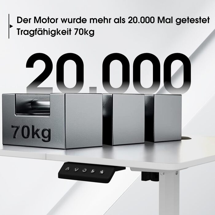 Стіл електричний з регулюванням висоти 12060 см з кріпленням для монітора, Стіл електричний з регулюванням висоти з пам'яттю на 2