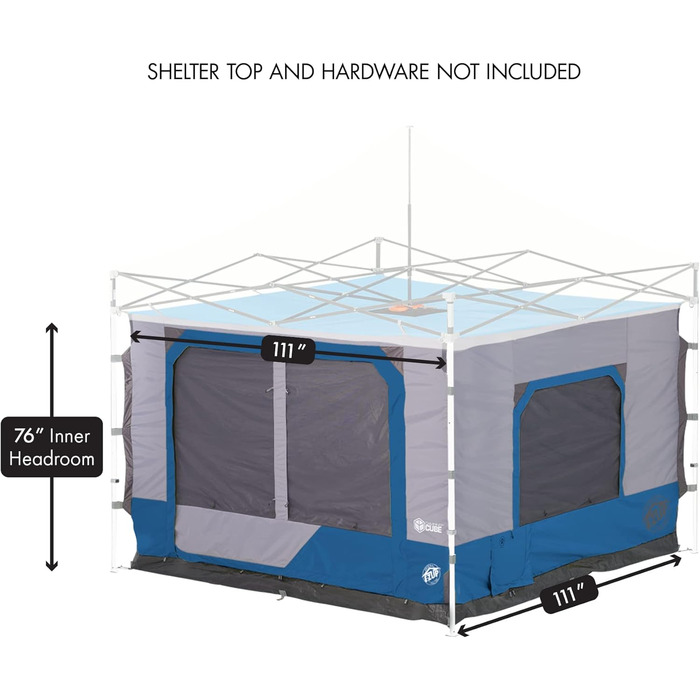 Намет EZ UP Camping Cube 6.4, колір Royal Blue, для кемпінгу