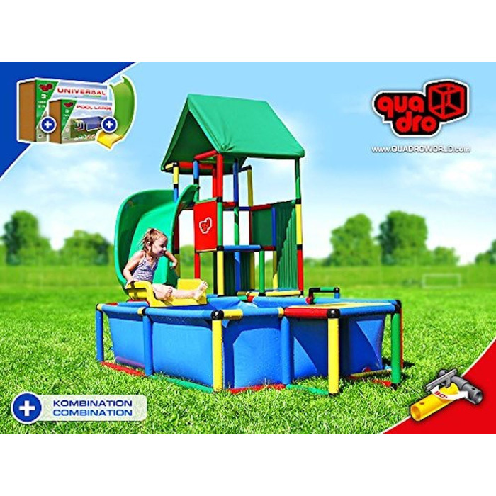 Басейн Quadro Pool L, синій, 245 x 125 x 45 см