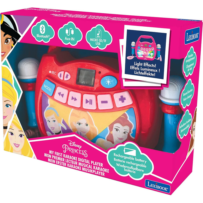 Музичний плеєр Lexibook Disney Princess MP300DPZ, караоке, з 2 мікрофонами