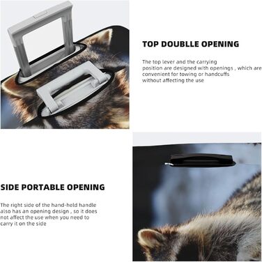 Чохол для валізи Миючий ведмедик з принтом, еластичний захист від подряпин та пилу, чорний, розмір 95