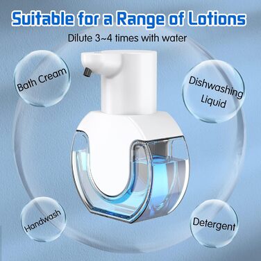 Дозатор мила автоматичний 430 мл USB перезаряджається настінний електричний дозатор мила 4 рівні Електричний дозатор мила Дозатор