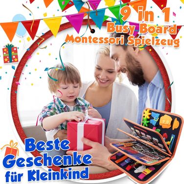 Бізіборд Монтессорі ZOOI Busy Board, 9 сторін для навчання