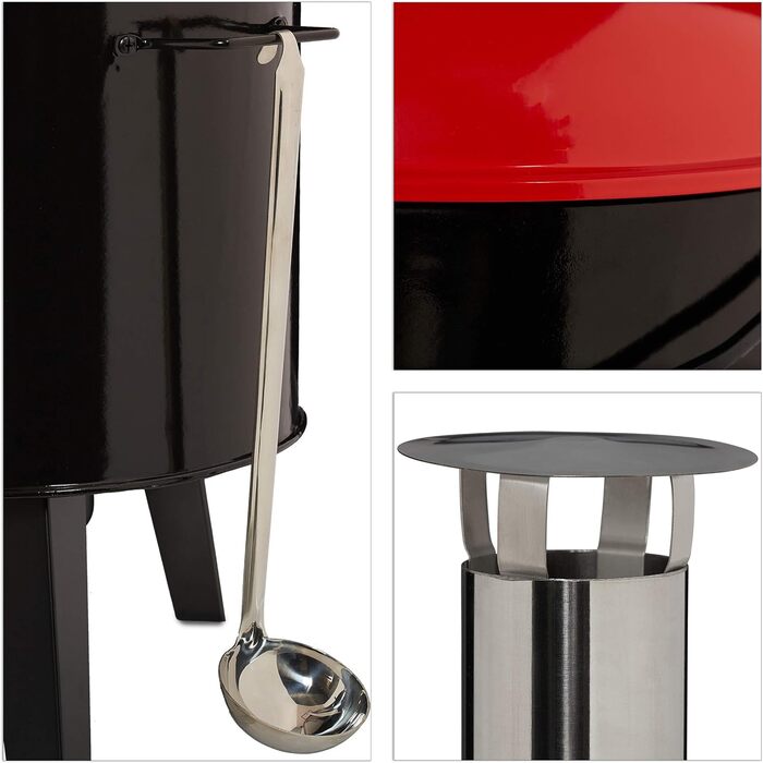 Казан для гуляшу, емальований, казан для гуляшу з кришкою, 14 літрів, з решіткою-гриль, для польової кухні на відкритому повітрі,