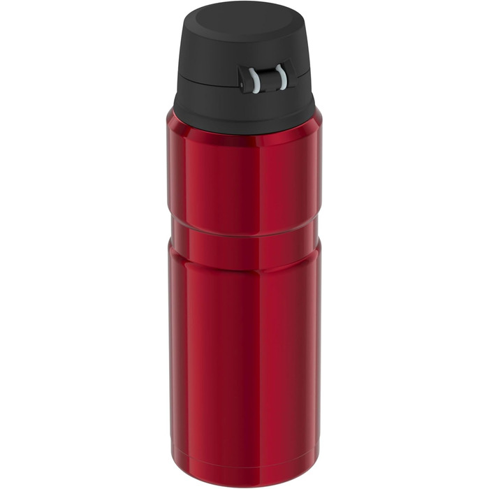 Термос-пляшка THERMOS STAINLESS KING, червона, 0,70 л - Нержавіюча сталь, абсолютно герметична, зберігає напої гарячими протягом 15 годин і холодними протягом 24 годин, можна мити в посудомийній машині, пляшка для чаю, кави та води, без BPA, полірована жу