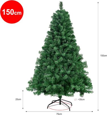 Штучна ялинка з металевою підставкою 150 см Homewit