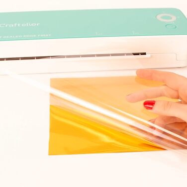 Гарячий та холодний ламінатор та аплікатор плівки Craftelier, для конвертів від 80 до 125 мікрон, для заклеювання документів розміром до 33 см, зручний у використанні в офісі, вдома чи в школі