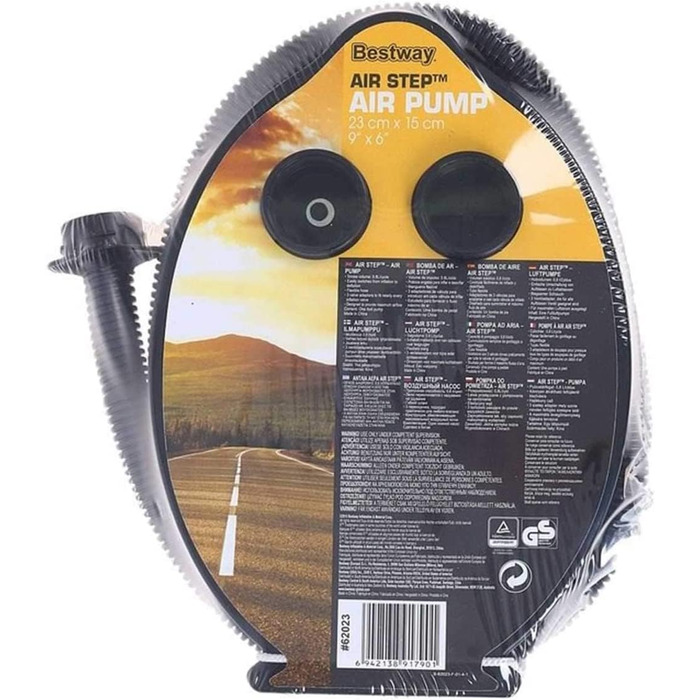 Надувний матрац Bestway, пляжне ліжко, 193 x 142 см (різнокольоровий ножний насос)