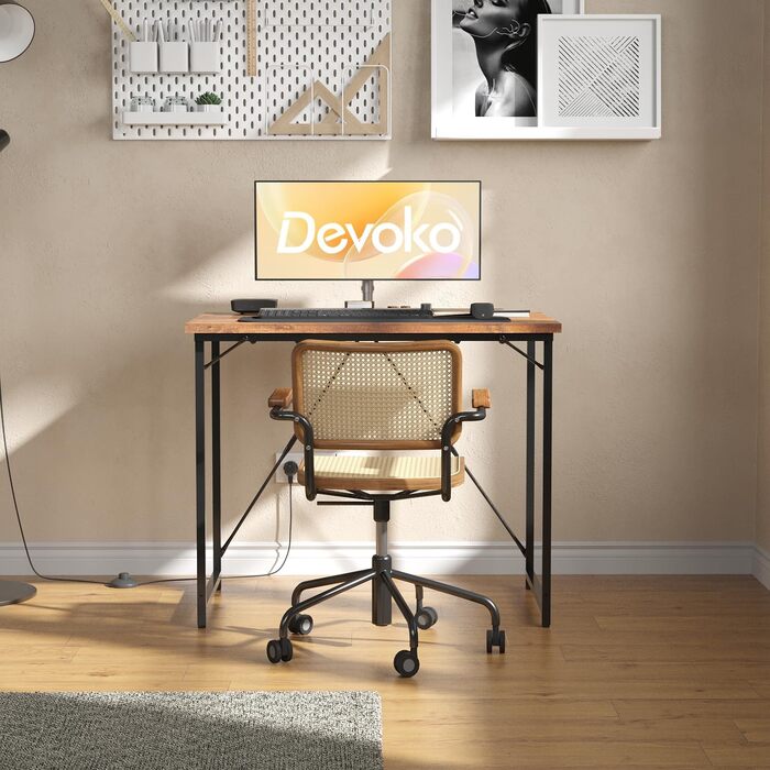 Маленький стіл комп'ютерний стіл, 80 x 50 x 75 см офісний стіл для навчання, навчальний стіл, стіл промислового дизайну, комп'ютер