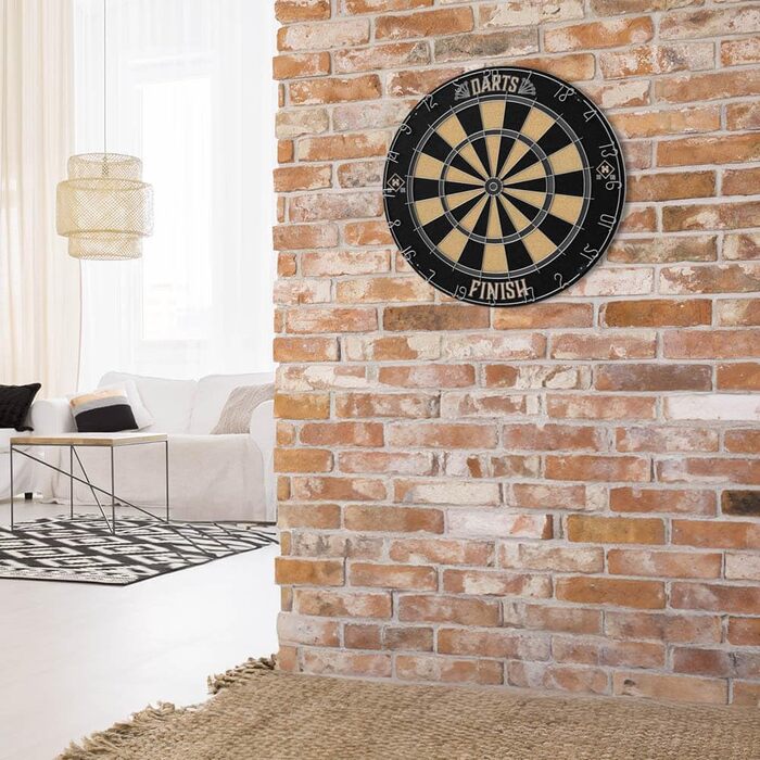 Покриття для мішні для дартсу - Розміри 45 x 45 x 4 см, включаючи 6 дротиків та підвісне обладнання Мішень для метання дротиків Чорний Сірий Синій