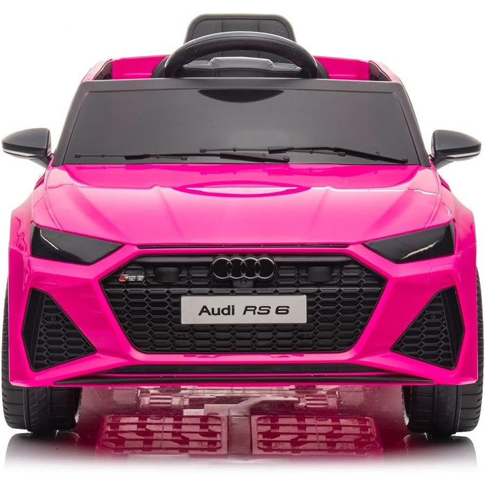 Дитячий автомобіль - електромобіль Audi RS6 - ліцензійний - акумулятор 12V7AH та 2 двигуни - 2.4Ghz MP3 шкіра Єва (рожевий)
