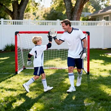 Воротарські рукавички Sportout для дітей та чоловіків із захистом пальців, футбольні рукавички із захистом пальців, воротарські рукавички з нековзним латексом 4 мм, чорні, розмір 7