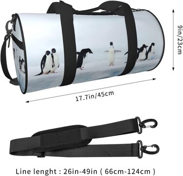 Дорожня сумка Париж, з принтом, кругла, великої місткості, для піших прогулянок, відпустки, ділових поїздок та іншого, пінгвіни на айсберзі, універсальний розмір