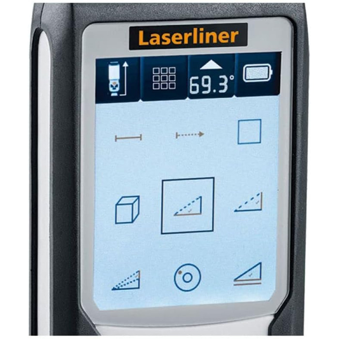 Лазерний далекомір Umarex Laserliner LaserRange-Master Gi5 (довжини, площі об'єми, діапазон вимірювання 0,05 м - 50 м, датчик нахилу 360, функція безперервного вимірювання) 080.838A