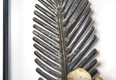 Коболо настінний фотошпалери настінне оздоблення металеві картини настінне мистецтво сучасне - MONSTERA - металл - 29x74 см - чорн