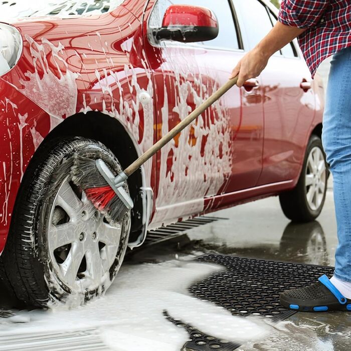 Нековзний гумовий килимок Rainmae 60x90 см, чорний, брудозатримуючий килимок, гумовий килимок для дверей, килимок у формі стільників, що ріжеться, з перфорованим візерунком, підходить для використання всередині та зовні приміщень