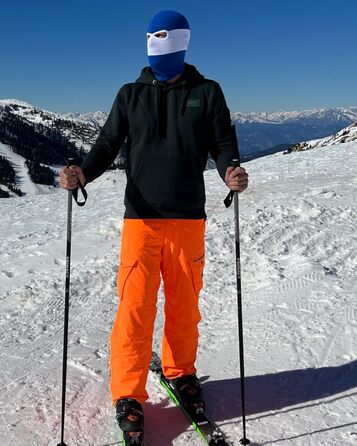 Балаклава PGWEAR у синьо-білу смужку Маска-балаклава-шапка Ультрас Хулігани