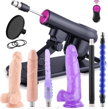 Секс-машина KlicLok з 7 насадками, з бездротовим пультом управління