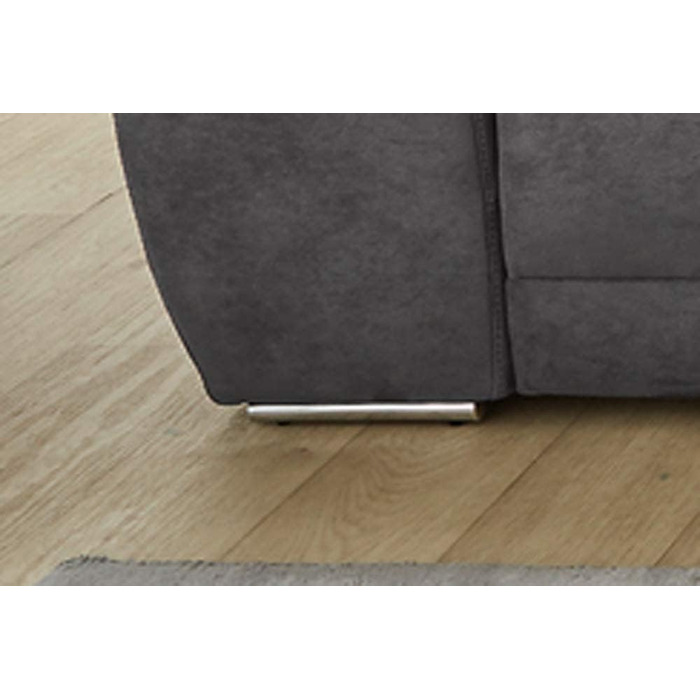 Великий диван XXL Ш306/Г134/В86 см, зручний диван-ліжко з високоякісною пружинною оббивкою, багато подушок, площа лежання 120 см x 240 см, приємний чохол з мікрофібри сірого кольору / 15114