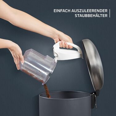 Пилосос без мішка 900 Вт 77 децибел 1,2 л Білий мішок для пилу 1,2 л, 2917