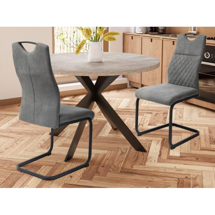 Обідні стільці JIEXI, комплект з 4 шт. , консольні стільці з високою спинкою, м&39які бічні стільці, стільці для вітальні, 150 кг (2 місця)