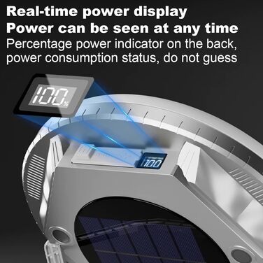 Портативний ліхтар, 1600 люмен, ліхтар для виживання на сонячній енергії, водонепроникний світлодіодний ліхтар, для використання на вулиці, у саду, на подвір&39ї, на патіо, на балконі, для походів, для бекпекінгу, сріблястий