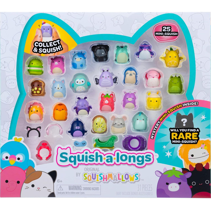 Набір колекційних фігурок Squish-a-longs (25 шт.), 2,5 см