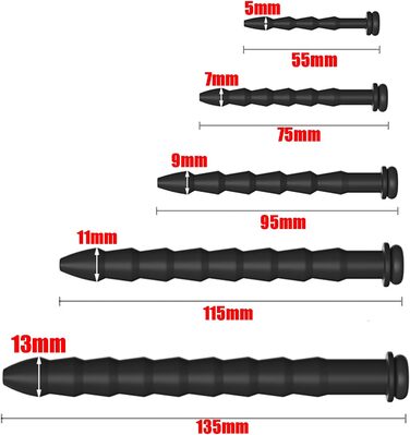 Набір силіконових уретральних дилататорів Sadodo, для чоловіків, стимуляція простати та мастурбація, 5 шт.