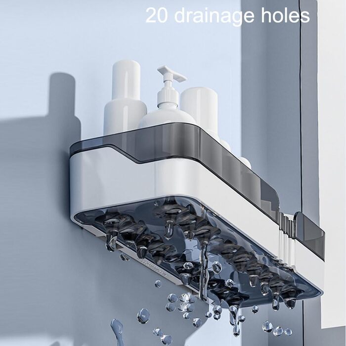 Полиця для ванної кімнати DEPAOTLUX 2 шт. , полиці для ванної кімнати без свердління, клейка полиця для душу, настінні душові коши