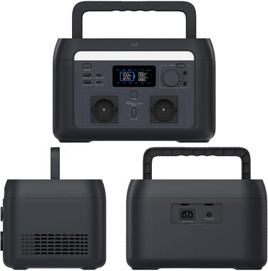 Аварійний акумулятор Revolt 230V Портативна електростанція та сонячний генератор 512 Втгод, ДБЖ, додаток, 600 Вт (акумуляторний блок, аварійне живлення 230 В)
