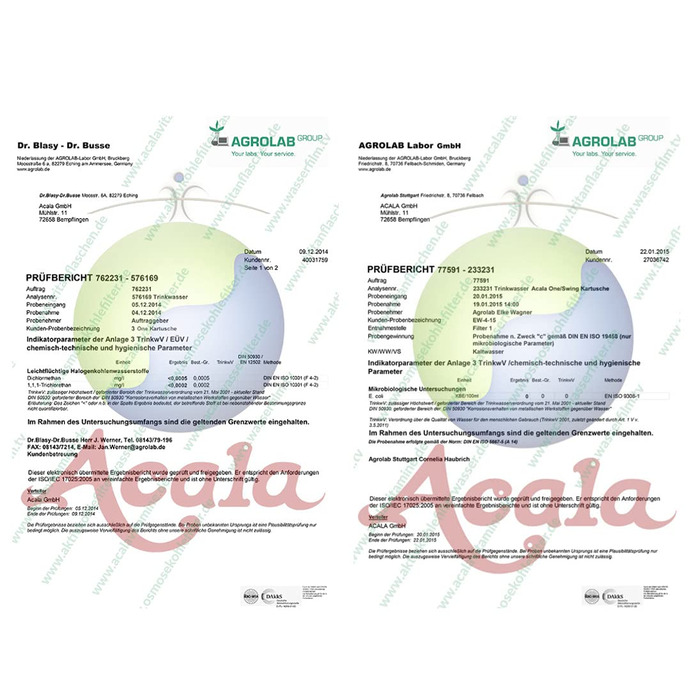 Фільтр для води AcalaQuell стартовий пакет на 1 рік - Wassetto blue - фільтр для води з активованим вугіллям Найвища продуктивність фільтра - багатошаровий Без BPA та BPB ReNaWa - Технологія