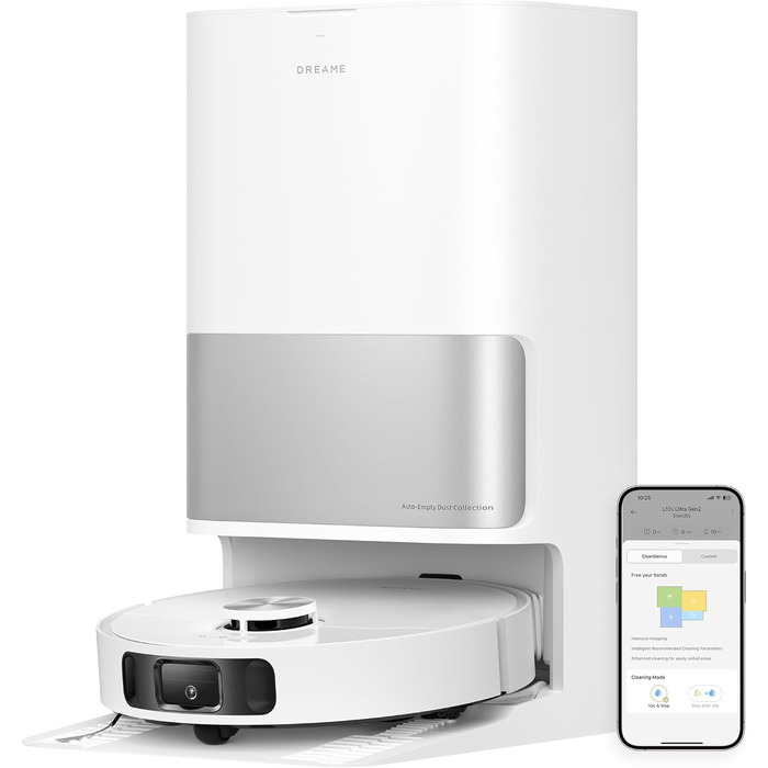 Робот-пилосос Dream L10s Ultra Gen 2 з функцією миття підлоги, технологією MopExtend RoboSwing, потужністю всмоктування 10 000 Па