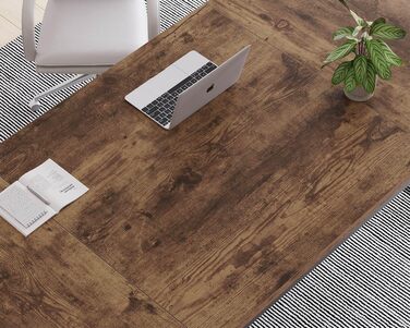 Письмовий стіл 180 см Сучасний великий комп&39ютерний стіл для домашнього офісу Дерев&39яний робочий стіл Комп&39ютерний стіл для письма в спальні Простий ігровий стіл для ПК Вінтажний коричнево-чорний 180 см Кантрі Коричневий