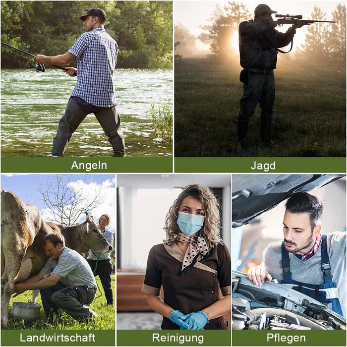 Вейдерси, водонепроникні рибальські вейдерси з нейлону 70D, композитного ПВХ, рибальські штани з нековзними гумовими чобітьми, вейдерси для ставка, вейдерси для захисту від повені, для будівельних майданчиків, риболовлі, ферм, садів, без гачків, розмір L,