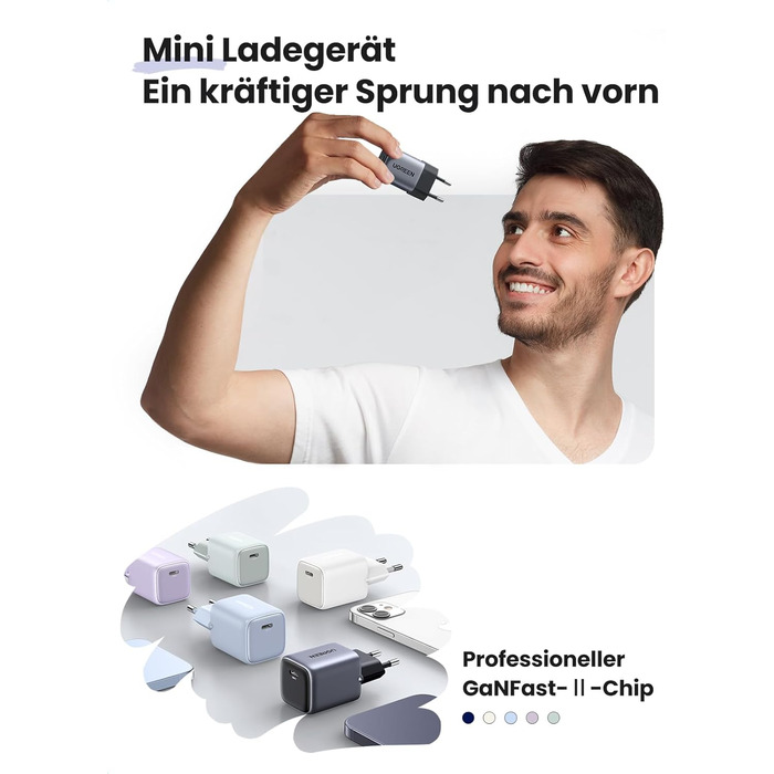 Сумісний з iPhone 16 Pro Max, 16 Plus, 16, 15 Pro, 14, Galaxy S24 Ultra, S23, iPad, Tab A8, Pixel, HomePod (чорний), 30W USB C Pow