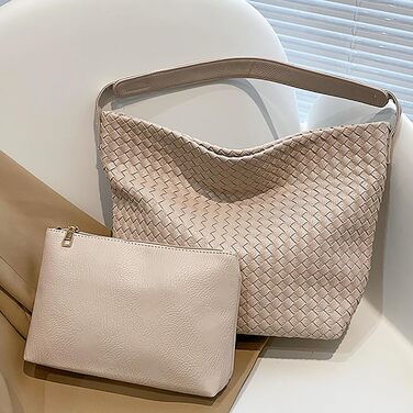 Сумочка жіноча сумка, шоппер дами великий PU шкіряна ткана сумка ретро сумка через плече мода сумка через плече з гаманцем, класич