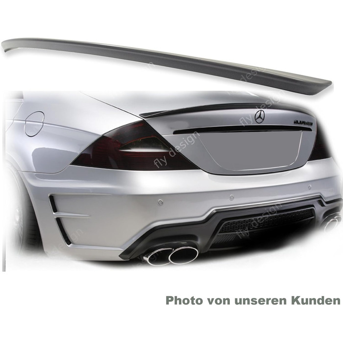 Задній спойлер підходить для Mercedes W219 / C219 CLS, заднє крило, кромка спойлера для тюнінгу автомобіля, пофарбована в колір A-Still, ABS пластик, Obsidian Black 197, 70188